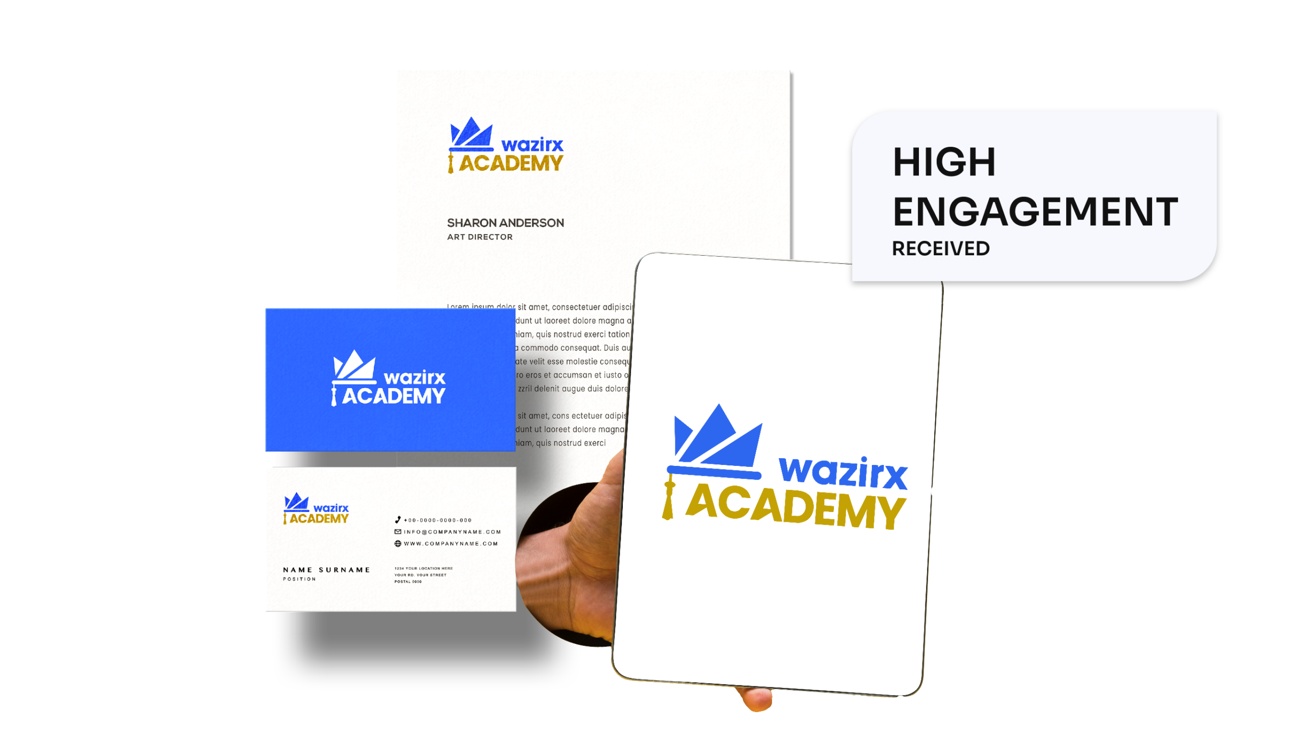 WazirX Logo Branding Stationary